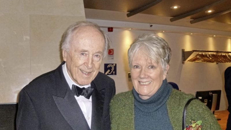 Anne Hailes with jazz musician Chris Barber 