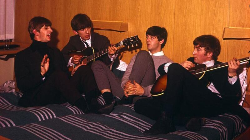 The Beatles in a scene from the new movie Eight Days A Week 