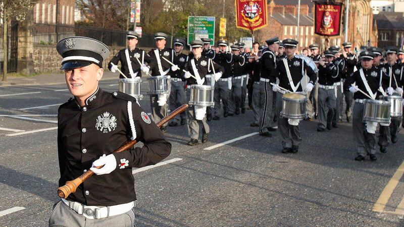 Prominent loyalist Jamie Bryson taking part in an Apprentice Boys&#39; parade at Easter. Picture by Cliff Donaldson 