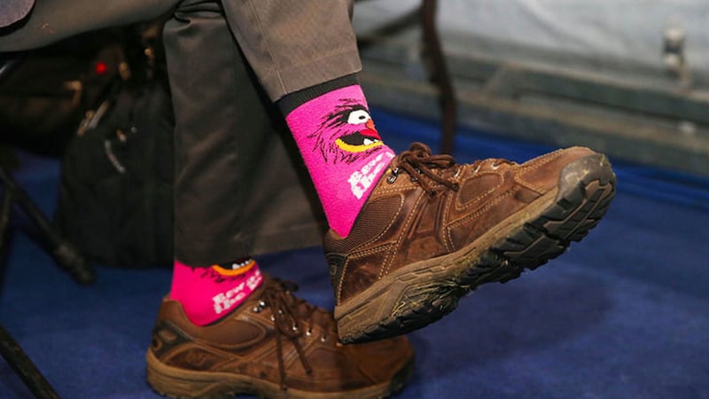 &nbsp;Gerry Adams' election day socks