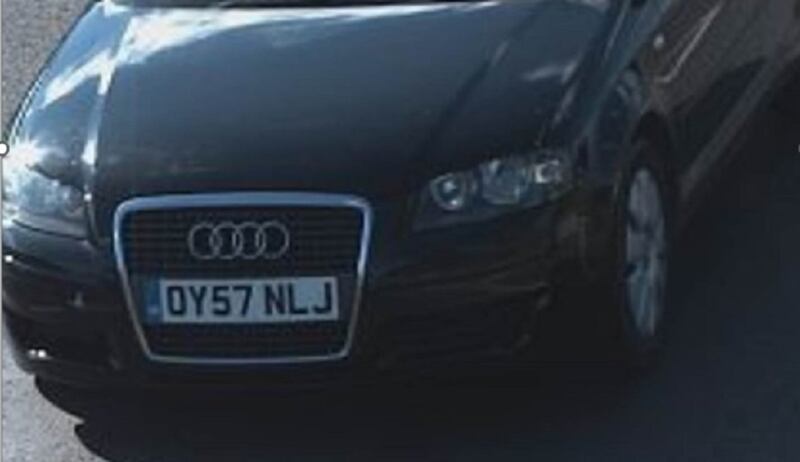 Police said they wanted to know the whereabouts of a black Audi A3 they believe to be connected with the murder (Warwickshire Police/PA)