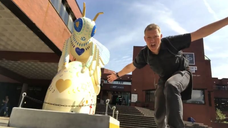 One hundred colourful 6ft sculptures of bees have been added to the city’s streets and the artwork is inspiring more creativity.