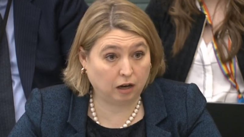 Secretary of State Karen Bradley faces the Northern Ireland Affairs Committee in Westminster, London&nbsp;