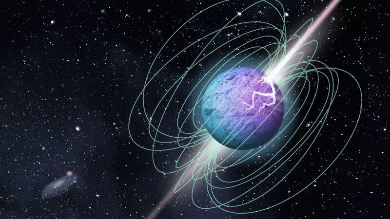 Astronomers say neutron stars known as magnetars are the source of these high energy pulses.