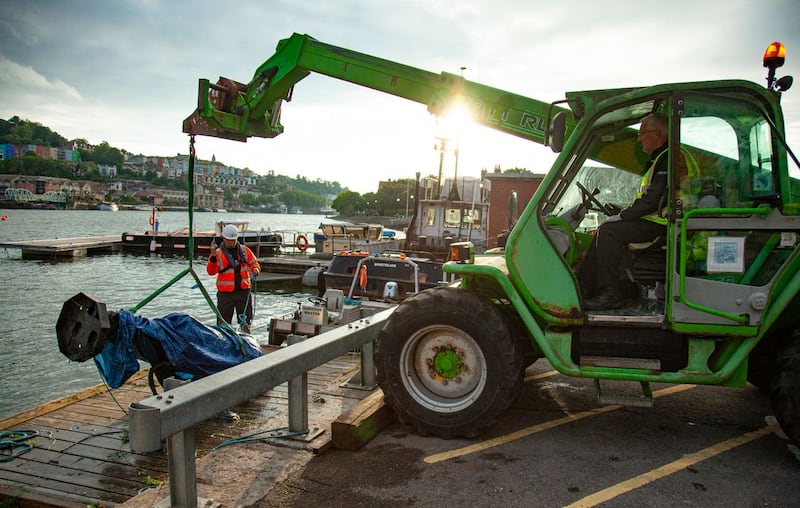 The statue was pulled from the harbour on June 11 (Bristol City Council/PA)