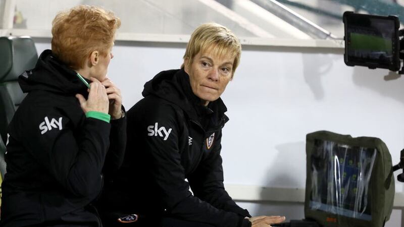 Vera Pauw (right) has been Republic of Ireland women's manager since 2019 (Brian Lawless/PA).