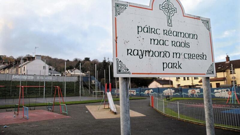 The children&#39;s play park in Newry is named after IRA hunger striker Raymond McCreesh. Picture by Mal McCann 