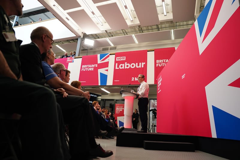 Labour leader Sir Keir Starmer at the launch of the party’s local election campaign in the West Midlands this week