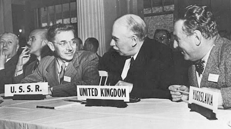 Flash to July 1944 and some of the leading figures in the formulation of the Bretton Woods Agreement 