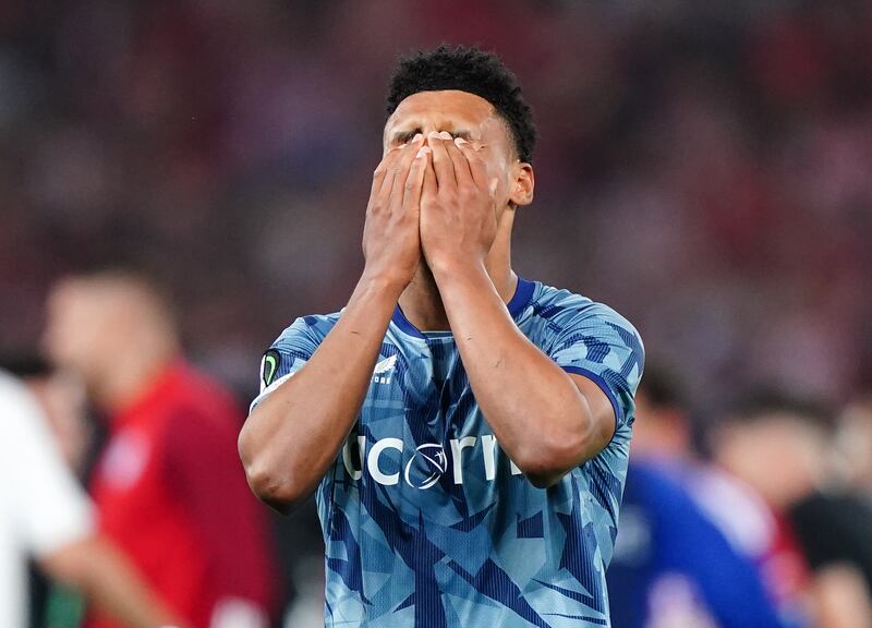 Ollie Watkins shows his dejection after Aston Villa’s European adventure came to an end