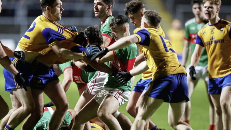 Enniskillen Gaels and Gowna were inseparable in their AIB Ulster Club SFC quarter-final at Brewster Park before the Fermanagh champions progressed after a penalty shoot-out Picture: John McVitty/Inpho 