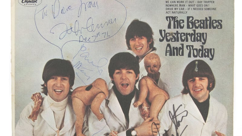 The so-called ‘butcher’ record caused controversy when it was unveiled in the US in 1966.