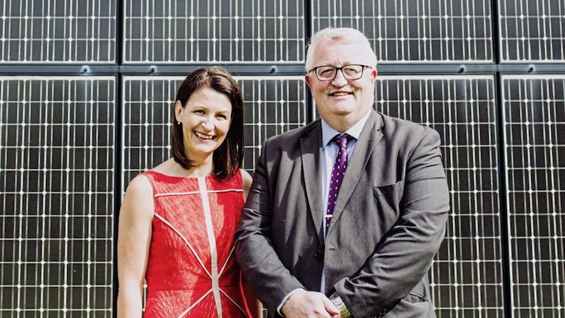 Launching the &euro;6.7million cross-border research project are Ulster University Pro-vice Chancellor, research and impact, Professor Cathy Gormley-Heenan and Professor Neil Hewitt 