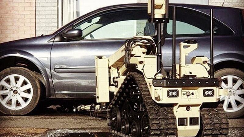 The British army&#39;s new T7 Remote Controlled Vehicle. Picture by 11 EOD &amp; Search Regiment/MoD/PA 