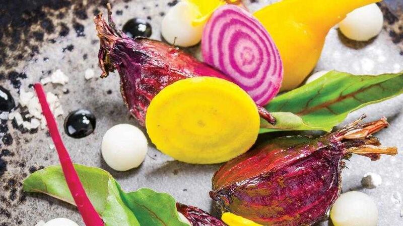 Simon Wood&#39;s goat&#39;s cheese and beetroot salad certainly has a visual wow factor 