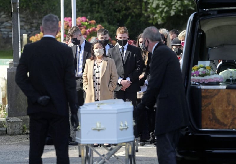 The funeral of Ellie McDonnell took place in Portaferry yesterday. Picture by Mal McCann 