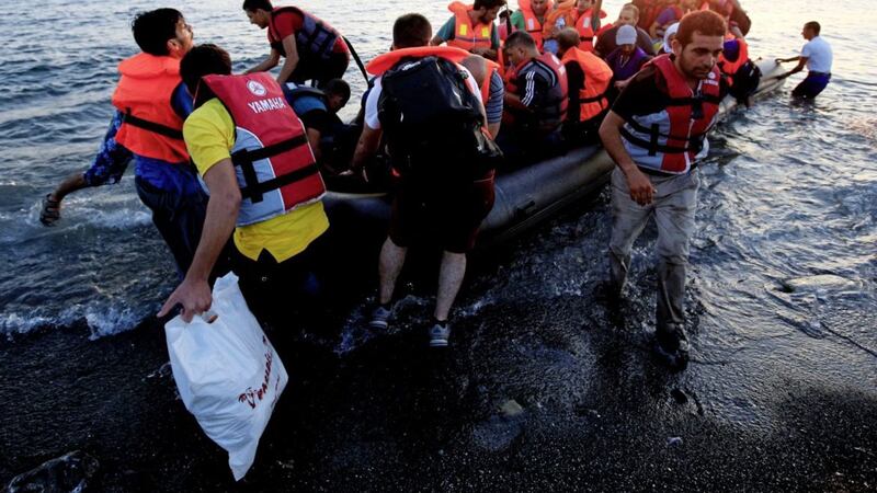 The Italian coastguard said the ship was carrying about 500 people. File 