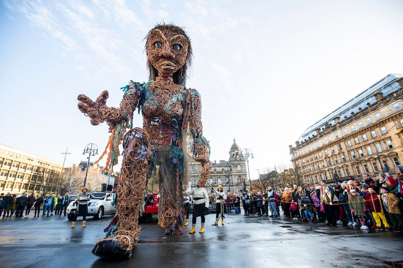 Scotland’s largest puppet, a ten-metre tall sea goddess called Storm, featured in the 2020 festival