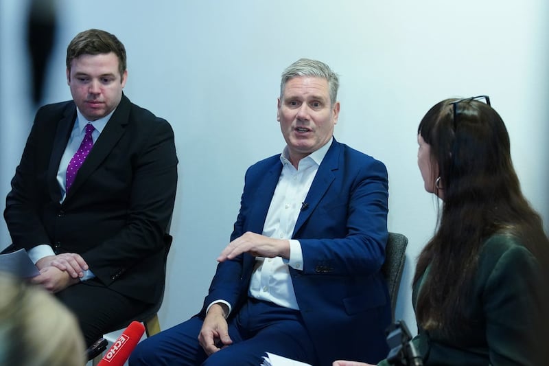 Sir Keir Starmer at the Liverpool Echo offices 