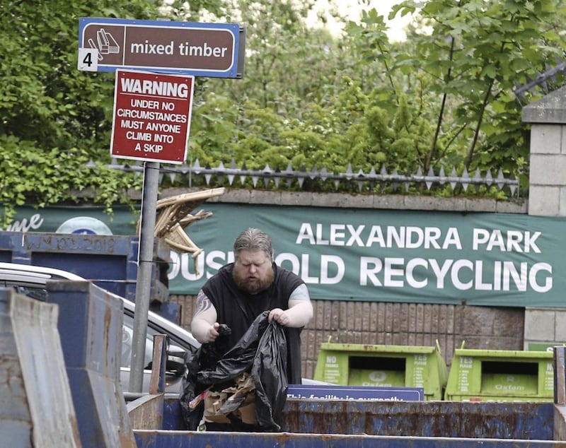 Several recycling centres in Belfast, including Alexandra Park, reopened earlier this month. Picture by Hugh Russell