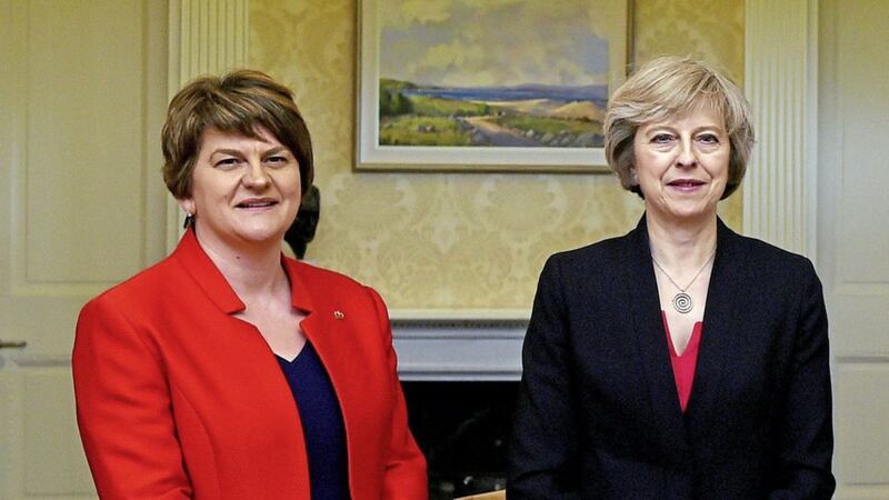 DUP leader Arlene Foster and British prime minister Theresa May 