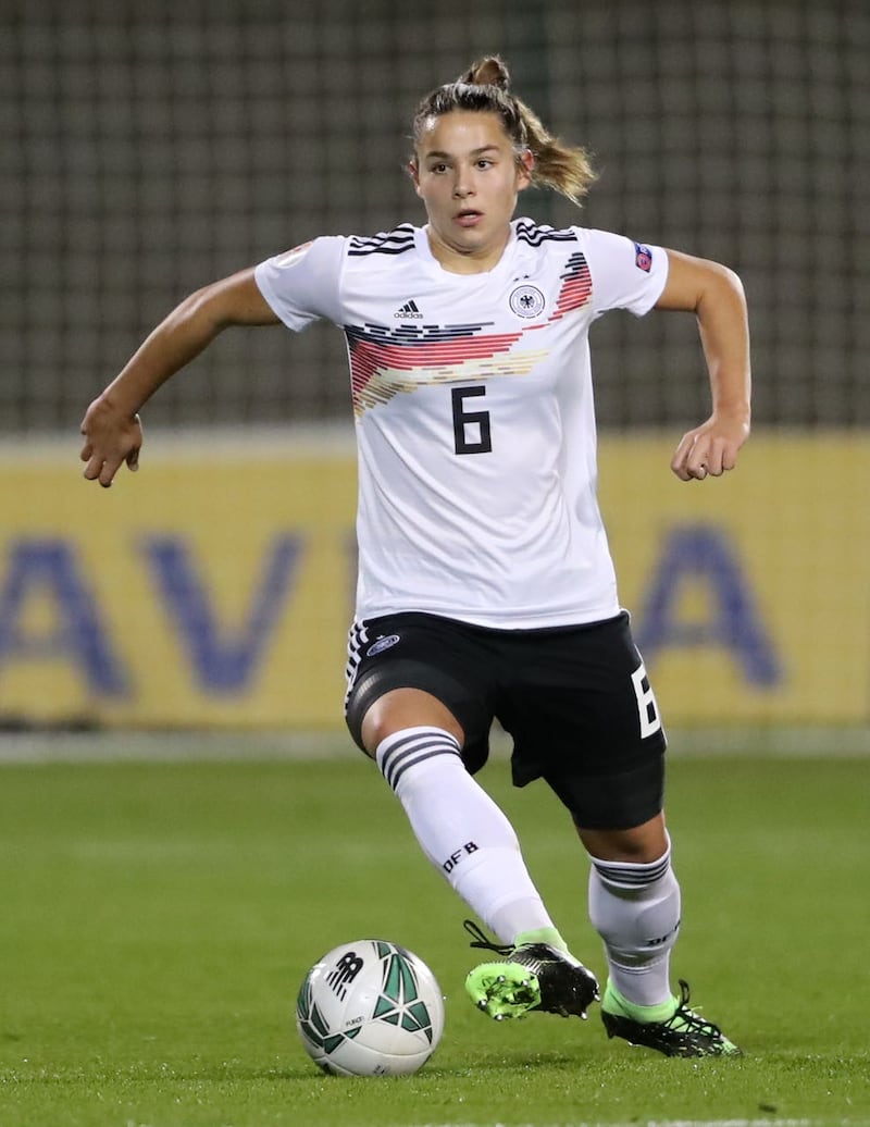 Midfielder Lena Sophie Oberdorf, 21, was also part of Germany's 2019 World Cup squad 