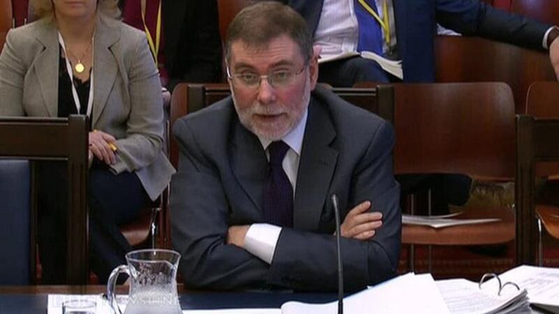Nelson McCausland appears before the social development committee last year 