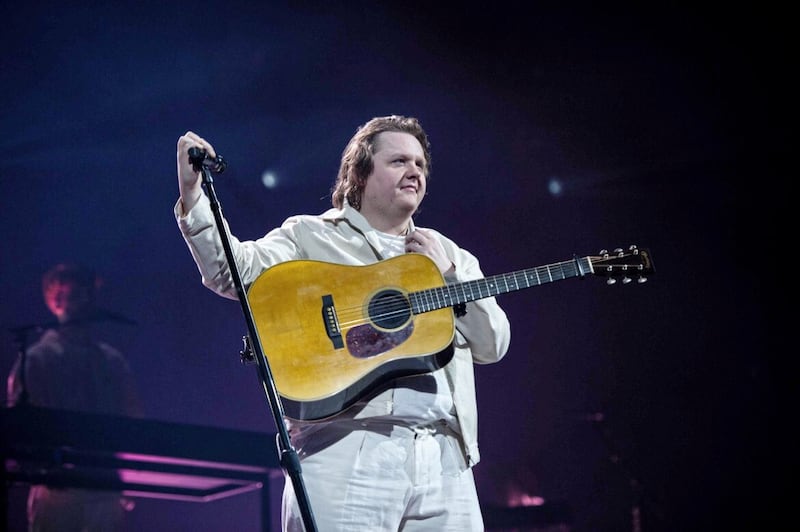Lewis Capaldi performing at Belfast's SSE Arena. Picture by Mark Marlow 