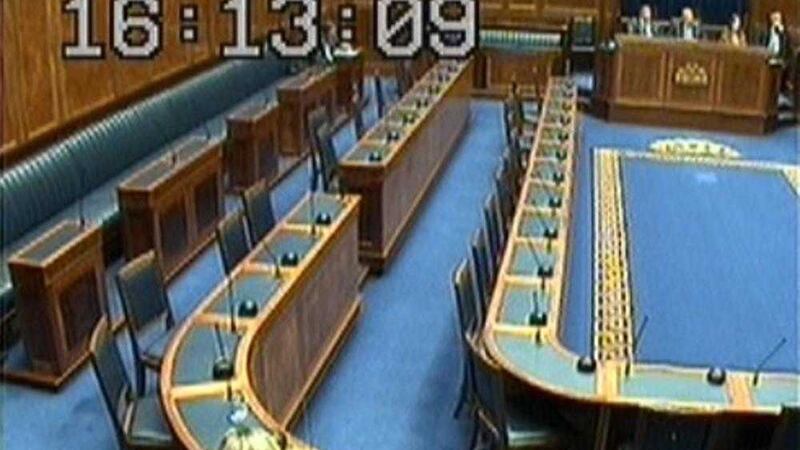 The DUP benches during yesterday&#39;s debate on health service waiting lists 