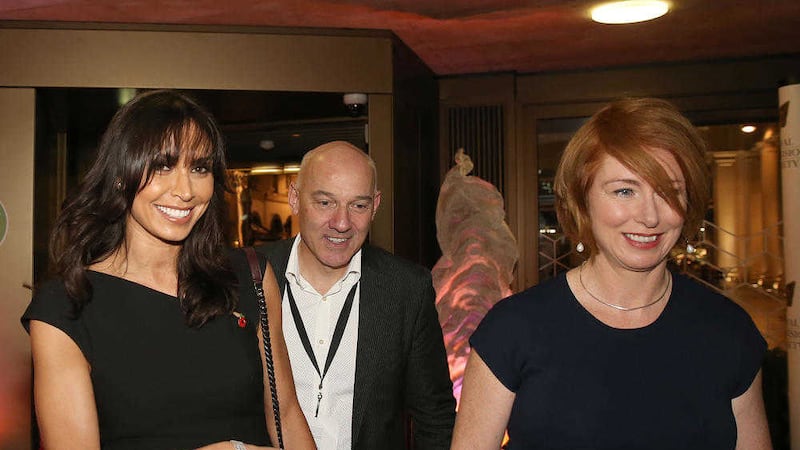 Christine Bleakley, Philip McGovern and Jane Kelly pictured at The Royal Television Society Awards in Belfast last night. Picture by Declan Roughan 