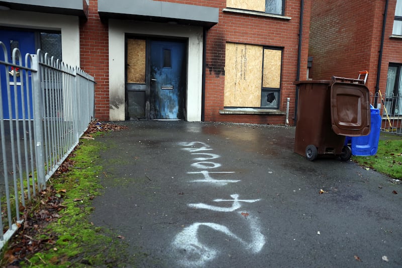 Fire and graffiti at Co Down home being treated as arson