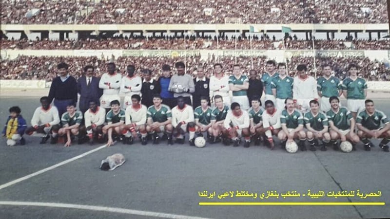 The Irish &#39;select&#39; and Libyan teams in 1989 