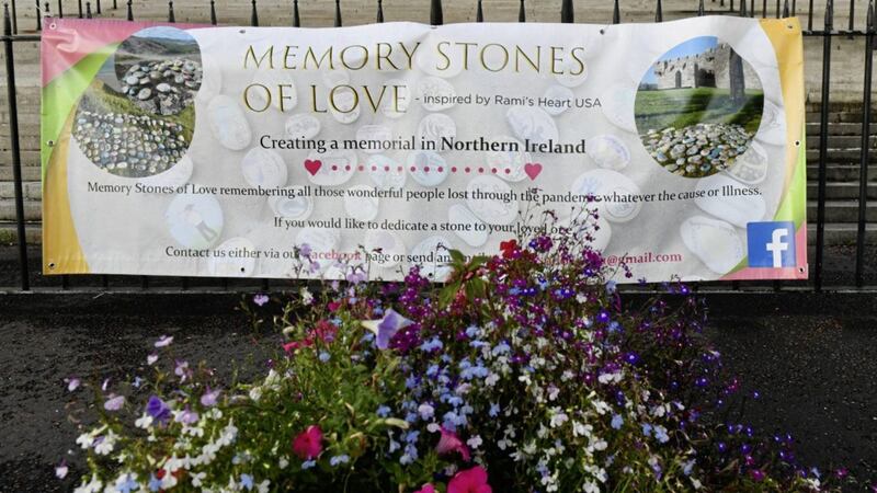 &lsquo;Memory stones of Love&rsquo; organised the event and called for a permanent memorial for covid victims. Picture by Alan Lewis 