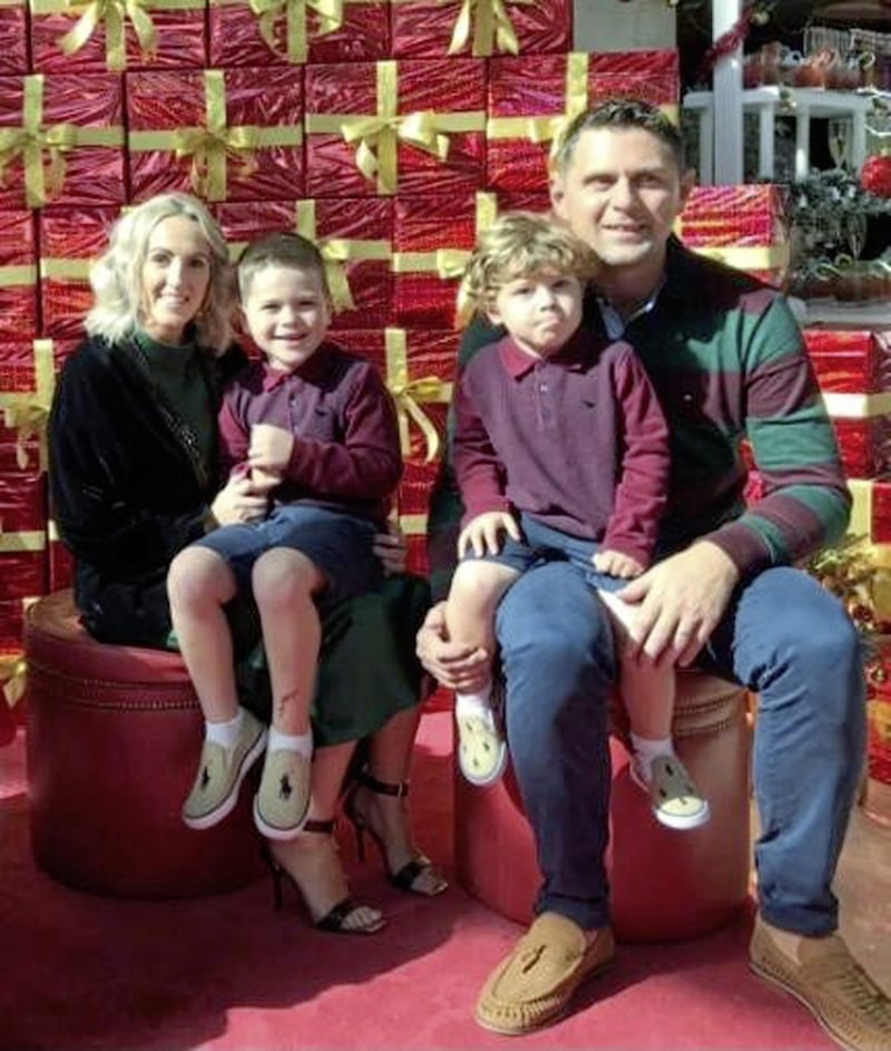 Christmas in Qatar for Ryan Bradley, wife Claire and sons Finlay and Alfie 