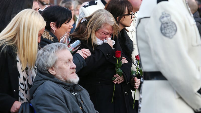Mourners heard how Ian Ogle died protecting those he thought were in danger. Picture by Mal McCann.