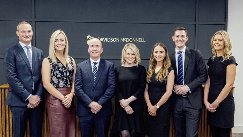 The Davidson McDonnell team at the company&#39;s new office space in Longbridge House 