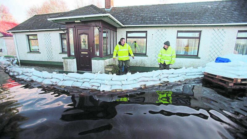 A flooded home near Dungannon. Picture by Niall Carson/PA Wire. 