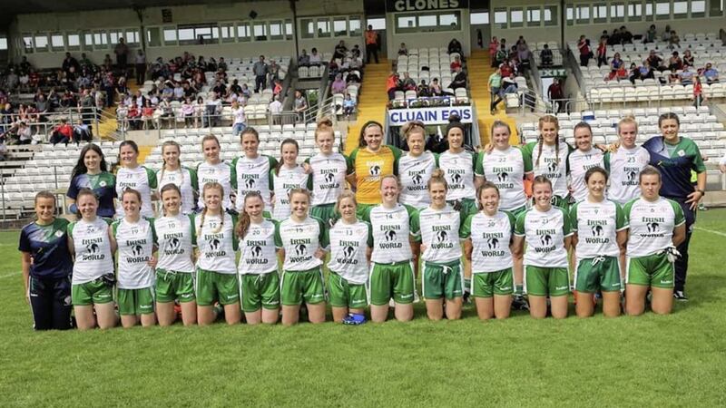 London Ladies pictured before last year&#39;s All-Ireland semi-final against Fermanagh. London have been removed from this year&#39;s Championship 