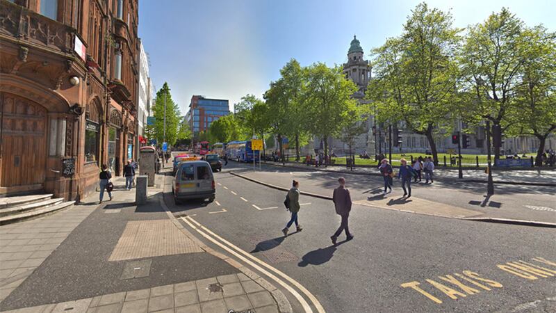 The man was assaulted in Donegall Square East. Picture by Google Maps&nbsp;