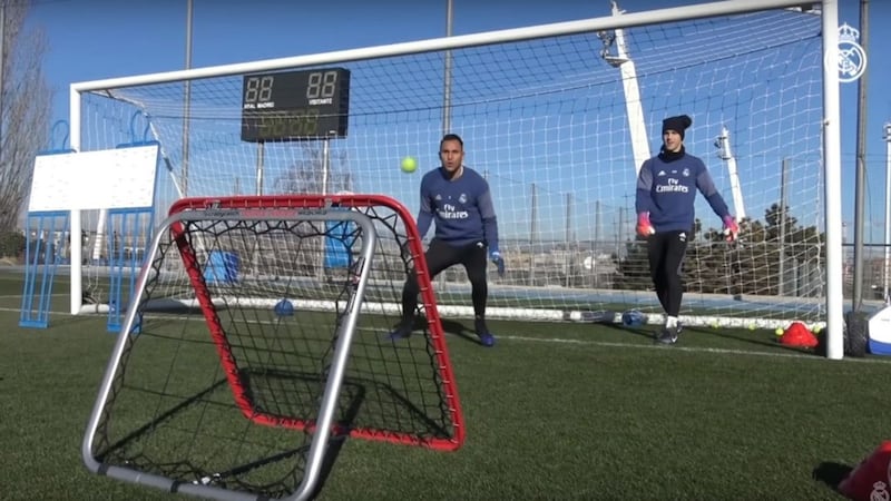 It takes hard work, weights and lots of tennis balls to become a Real Madrid goalkeeper apparently