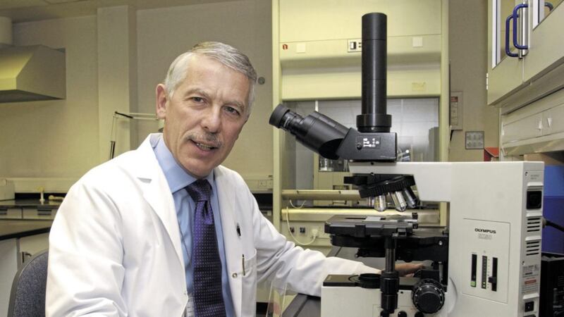 Former State Pathologist for Northern Ireland Professor Jack Crane at work in 2004. 
