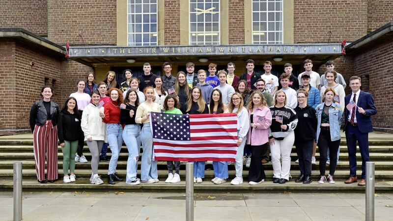 The students from across the north selected to take part in the Study USA programme, managed by the British Council on behalf of the Department of Economy 