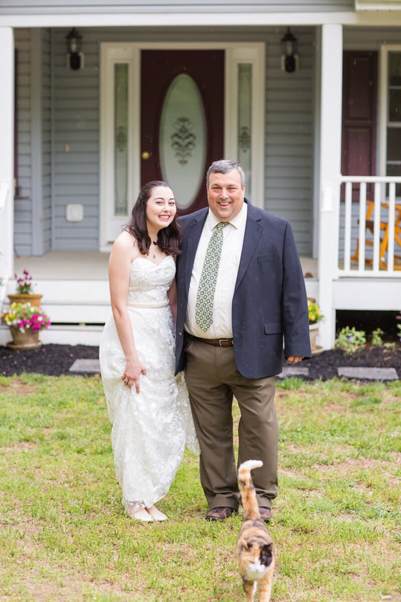 Helen and her dad before the wedding (Sydney Kane/DMV Portraits)