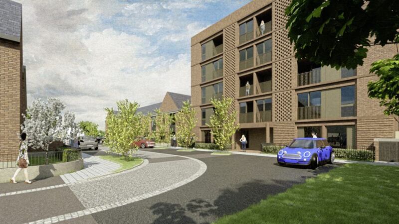 Computer generated imagery showing part of the &pound;13m residential project proposed for Belfast&#39;s Gasworks site. 