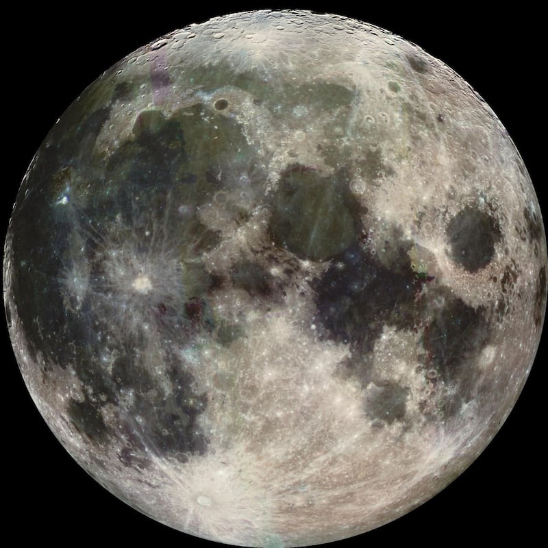 The moon photographed by the NASA Galileo spacecraft 