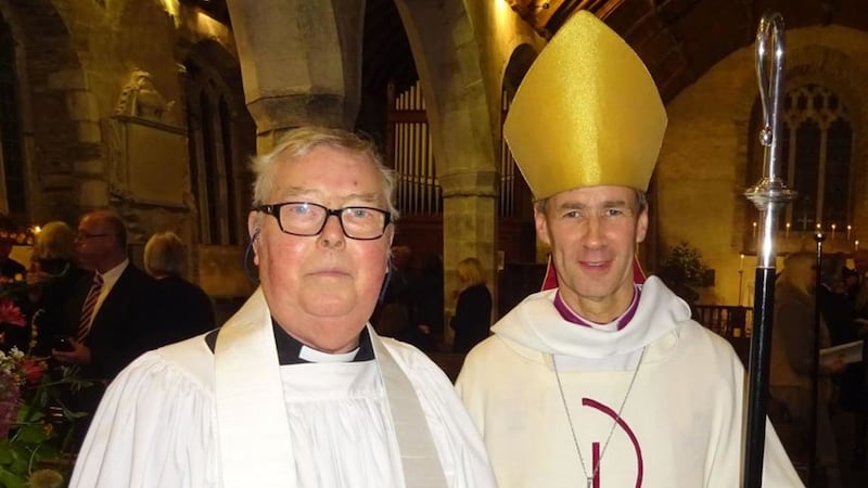 The Rt Rev Tim Thornton, Bishop of Truro (right) and Rev Peter Skillern (left). Picture by Diocese of Truro/PA Wire 