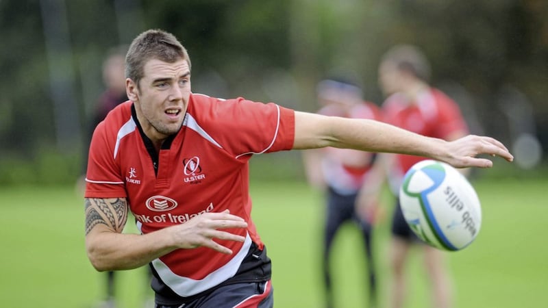 Ryan Caldwell during an Ulster Rugby training session in 2008 