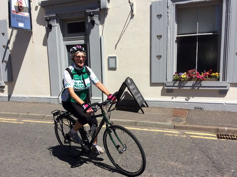 Undated handout photo issued by Macmillan Cancer Support of 82-year-old Mavis Paterson who is planning to cycle the 1,600-mile Wild Atlantic Way next year for a cancer charity