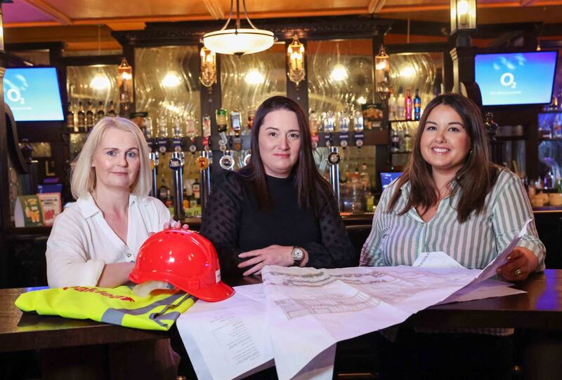 Time's ground floor and first floor venue will be closed from June 30 for a major refurbishment programme, due to be completed in the autumn. Reviewing the plans are (L-R) Paula McGeagh front of house manager; Nicky Huddleston, director of 1 OAK Leisure, and Nicolette Campbell, quantity surveyor, Oakleaf Contracts.