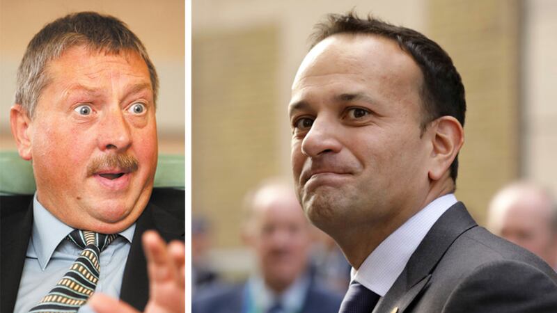 Sammy Wilson (left) said Leo Varadkar's comments &quot;diminished his standing as a politician who should in any way be taken seriously&quot;&nbsp;